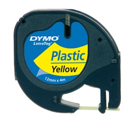[27937] NASTRO IN PLASTICA DYMO LETRATAG 12MMX4M GIALLO 912020