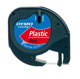[27938] NASTRO IN PLASTICA DYMO LETRATAG 12MMX4M ROSSO 912030