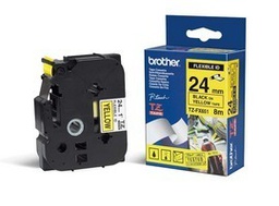 [BROTZEFX651] NASTRO LAM. FLESSIBILE TZE-FX651 24MMx8MT NERO/GIALLO