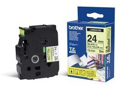 [BROTZEC51] NASTRO LAM. FLUORESCENTE TZE-C51 24MMx5MT NERO/GIALLO FLUO