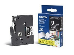[BROTZE325] NASTRO LAMINATO BROTHER TZE-325 9MMx8MT BIANCO/NERO