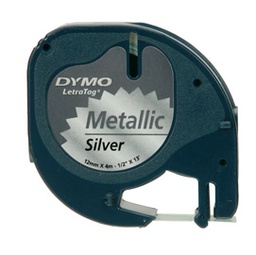 [27943] NASTRO METALLICO DYMO LETRATAG 12MMX4M ARGENTO 912080