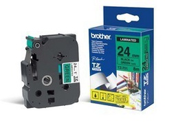 [BROTZE751] NASTRO NERA TZ-E751 SU FONDO VERDE 8mt 24MM