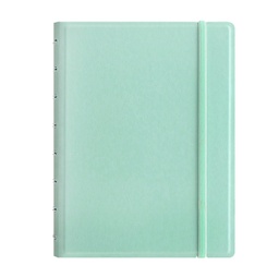 [94807] Notebook f.to A5 a righe 56 pag. verde pastello similpelle Filofax