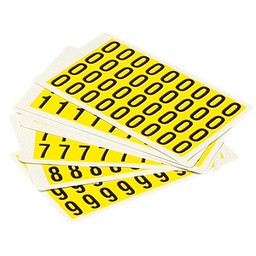 [98329] Numeri adesivi 0-9 19 x 14mm 36et/fg. nero/giallo Beaverswood