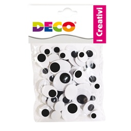 [82012] Occhietti adesivi ovali busta da 50pz misure assortite DECO