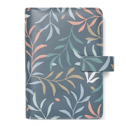 [94927] Organiser f.to Personal 187x153x40mm c/cinturino fantasia Botanical blu Filofax