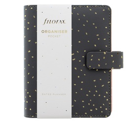 [94936] Organiser f.to Pocket 146x128x36mm c/cinturino Confetti nero Filofax