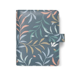 [94928] Organiser f.to Pocket 146x128x36mm c/cinturino fantasia Botanical blu Filofax