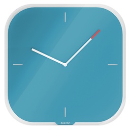 [95282] Orologio da parete silenzioso in vetro blu Cosy Leitz