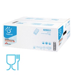 [79643] Pacco 100 asciugamani piegati a W goffrato a onda Dry Tech Papernet