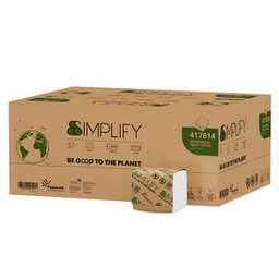 [97037] Pacco 224 strappi Carta Igienica interfogliata goffratura wave SIMPLIFY Papernet