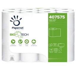 [94265] Pacco 24RT carta igienica classica 2veli 19,80mt 180 strappi Bio Tech Papernet