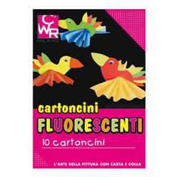 [72119] PACK 10 CARTONCINI FLUO 35x50cm 260g colori ass. CWR 334