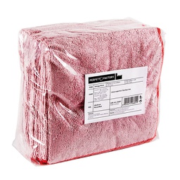 [89409] Pack 10 Panni microfibra 40x40cm rosso Ultrega PERFETTO