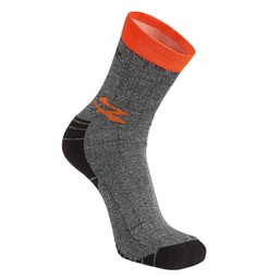 [98106] Pack 2 paia calze corte grigio/arancio Tg. unica Giady U-Power