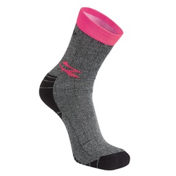 [98105] Pack 2 paia calze corte grigio/fucsia Tg. unica Giady U-Power