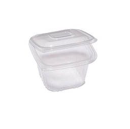 [93193] Pack 50 contenitori in PP coperchio incernierato 12x12cm H7,5cm Europack QC0-500