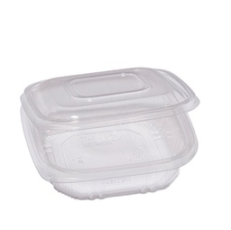 [90552] Pack 50 contenitori in PP coperchio incernierato 15,5x15,5cm H3,7cm QC1-500