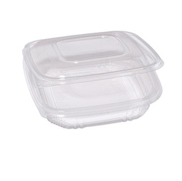 [90553] Pack 50 contenitori in PP coperchio incernierato 18,5x18,5cm H3,7cm QC2-750