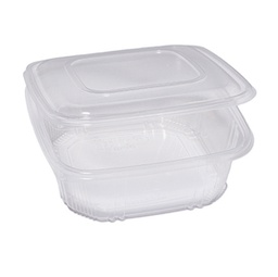 [90554] Pack 50 contenitori in PP coperchio incernierato 21,5x21,5cm H6,9 QC3-2000