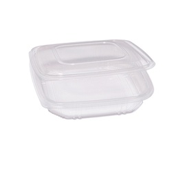 [93194] Pack 50 contenitori PP coperchio incernierato 21,5x21,5cm H3,4cm Cuki QC3-1000