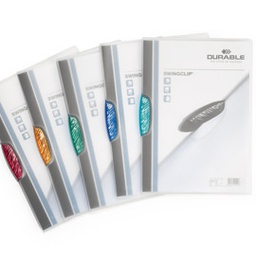 [61611] PACK 5 CARTELLINE CON CLIP COLORATA SWINGCLIP DURABLE