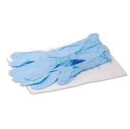 [90726] Paio di guanti sterili monouso in nitrile tg. unica azzurro PVS