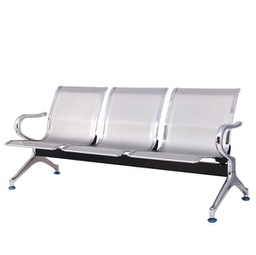 [92360] Panca attesa a 3 posti in acciaio Grigio