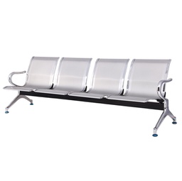 [92361] Panca attesa a 4 posti in acciaio Grigio