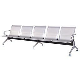 [92362] Panca attesa a 5 posti in acciaio Grigio