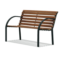 [91687] Panca da giardino PARCO L122cm in acciaio e legno