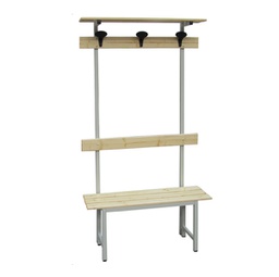 [91658] Panca in legno con alzata a 3 POSTI L100cm