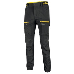 [98089] Pantalone Horizon Tg. XL nero-giallo U-power