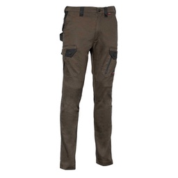 [97907] Pantalone Jember Super strech Taglia 50 fango/nero Cofra