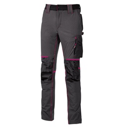 [97985] Pantaloni donna Atom Lady grigio-fucsia Taglia S U-power