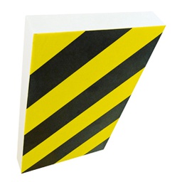[80767] PARACOLPI a FOGLIO in GOMMA NBR L100 x H150cm Giallo/Nero