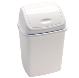 [82730] Pattumiera a basculante 18Lt Rif Basic Bianco