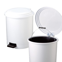 [67555] PATTUMIERA A PEDALE RUF IN PPL BIANCO 40Lt