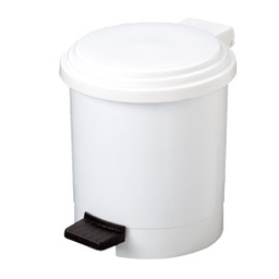 [71000] PATTUMIERA A PEDALE RUF IN PPL BIANCO 6Lt