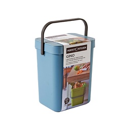 [91834] Pattumiera GINO per rifiuti organici azzurro 5 lt Perfetto