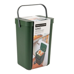 [94946] Pattumiera GINO per rifiuti organici verde bosco 12 lt Perfetto