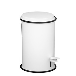 [98373] Pattumiera in acciaio inox verniciato bianco 3Lt Laminart