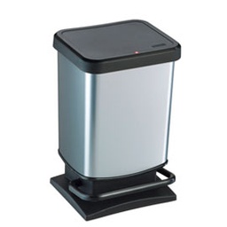 [64307] PATTUMIERA PASO 20LT A PEDALE IN PPL METALLIZZATO ROTHO