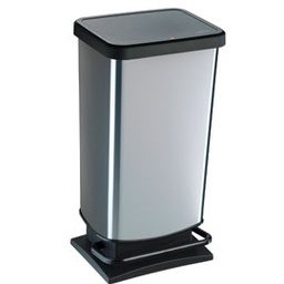 [64308] PATTUMIERA PASO 40LT A PEDALE IN PPL METALLIZZATO ROTHO