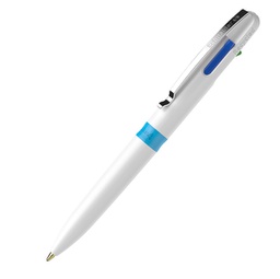 [92699] Penna a sfera Take 4 a quattro colori punta M fusto bianco Schneider