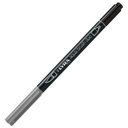 [85747] Pennarello a 2 punte AQUA BRUSH DUO grigio chiaro freddo LYRA L6520095