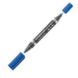 [52921] PENNARELLO LUMOCOLOR DUO PERMANENT 348 F/M BLU