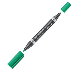 [52923] PENNARELLO LUMOCOLOR DUO PERMANENT 348 F/M VERDE
