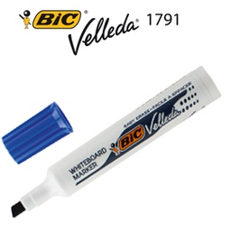 [47361] Pennarello VELLEDA 1791 punta scalpello whiteboard blu BICÂ®